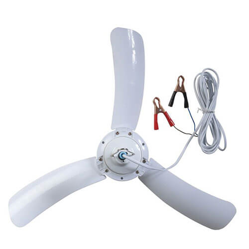 Rovin Portable Ceiling Fan (700mm 12V White)