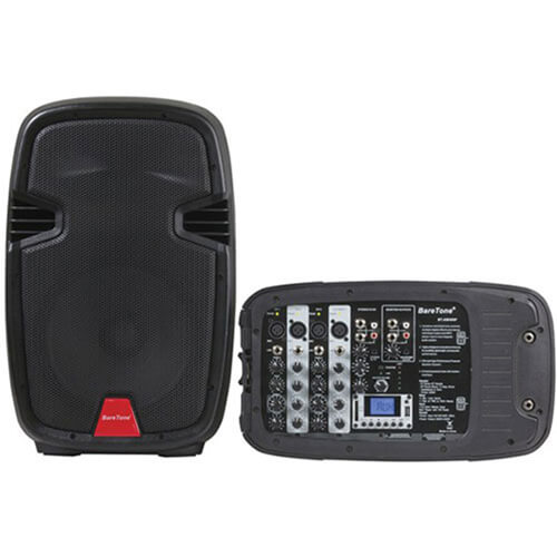 100W 8-Channel PA Speaker System with Wireless Microphones