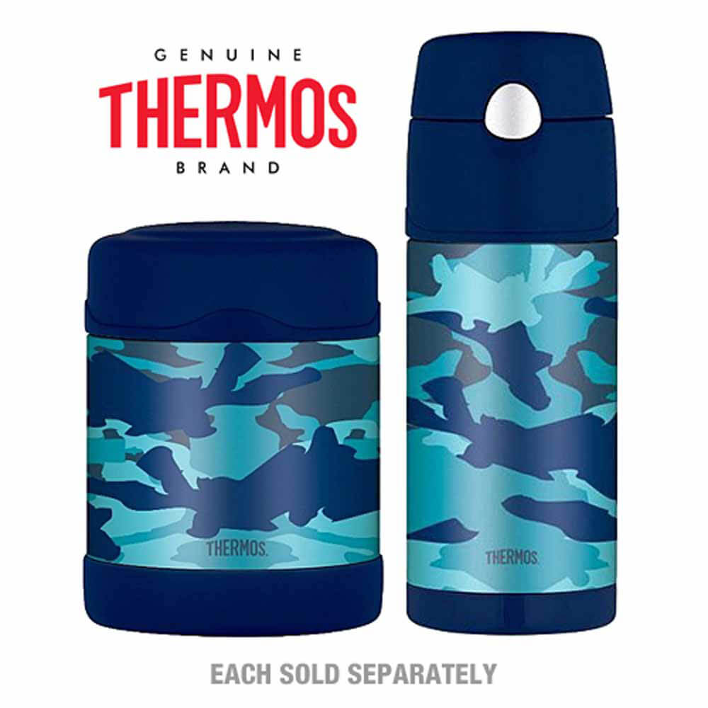 Thermos Stainless Steel Kids Blue Camo Funtainers