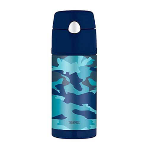 Thermos Stainless Steel Kids Blue Camo Funtainers