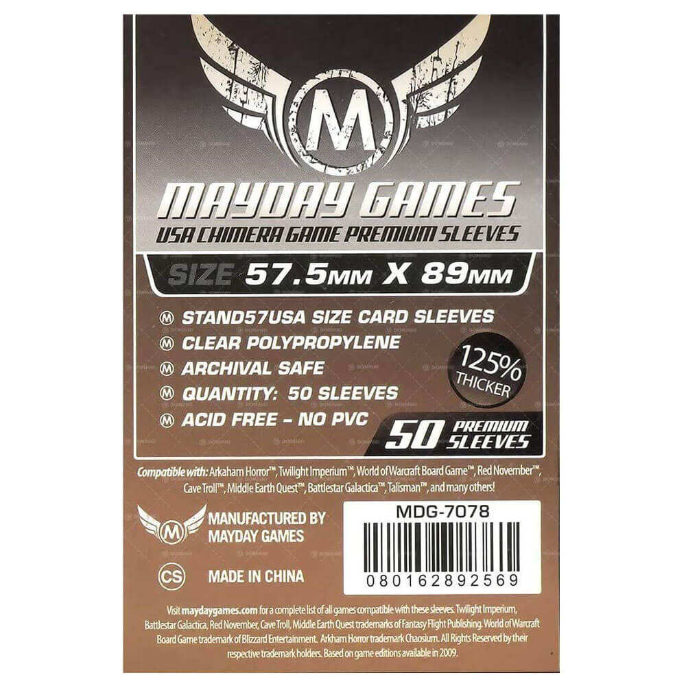 Mayday: 50 Premium USA Chimera Game Sleeves (Orange)