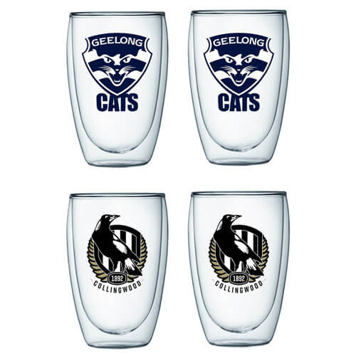 AFL Double Walled Glasses Set of 2