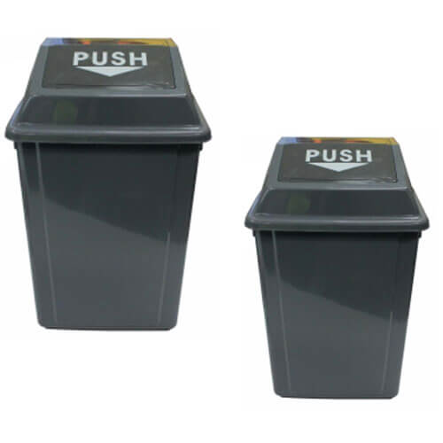 Cleanlink Rubbish Bin with Bullet Lid (Grey)