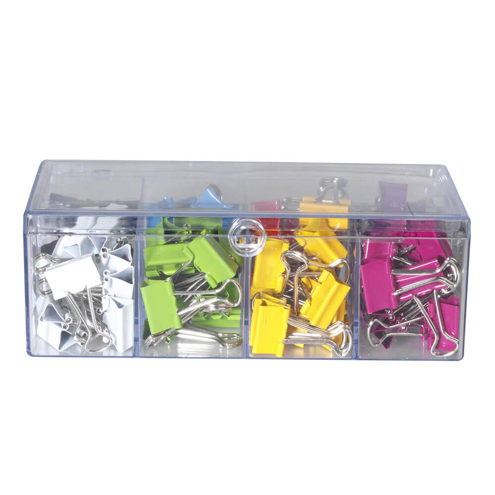 Esselte Foldback Clips Assorted Colours 19mm (96pk)