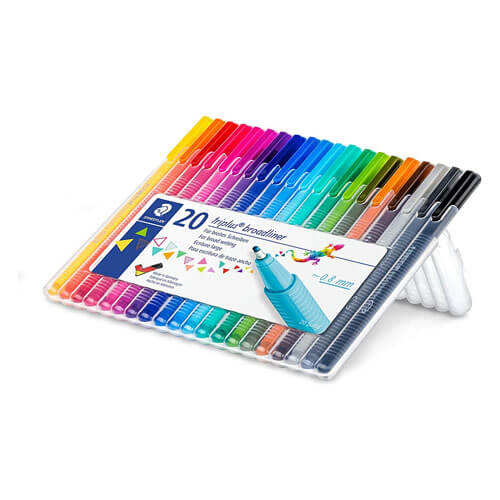 Staedtler Triplus Broadliner Pen Assorted (Wallet of 20)