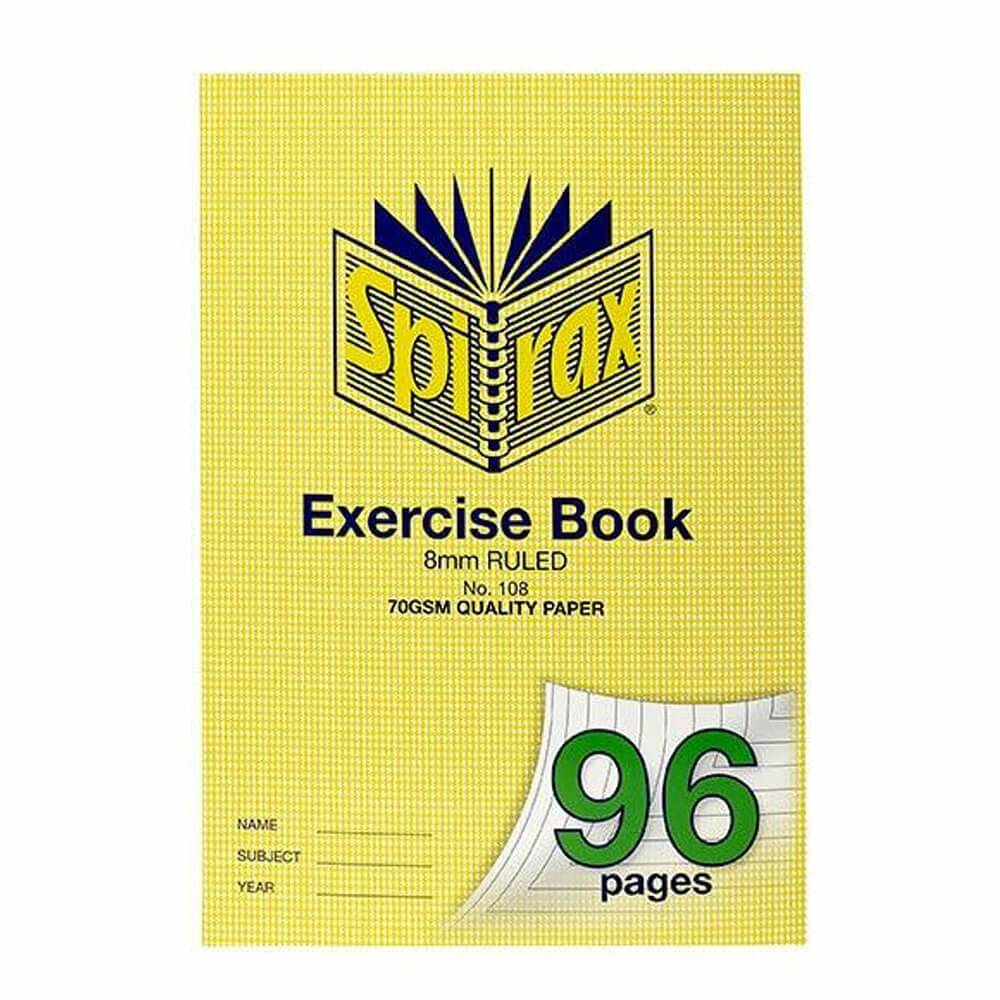 Spirax A4 8mm Ruled 96-Page Exercise Book (Pack of 10)